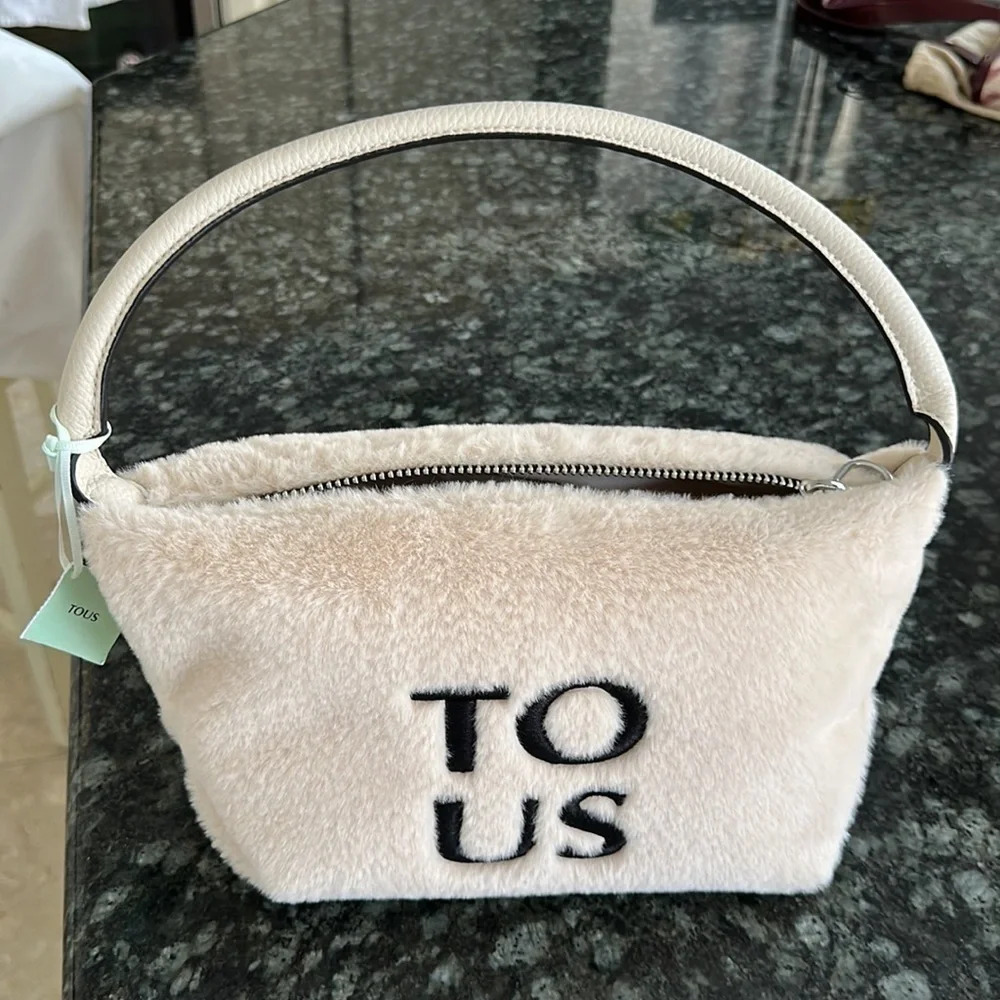 TOUS FUR and leather bag authentic 100%​